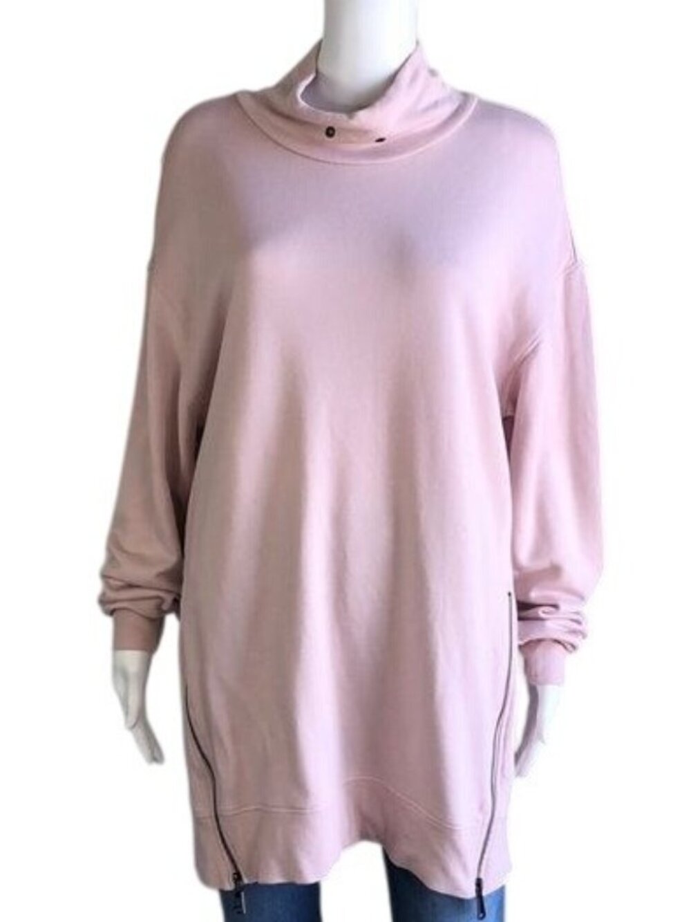 David Lerner X Evereve Zipper Detail Tunic Sweater - S